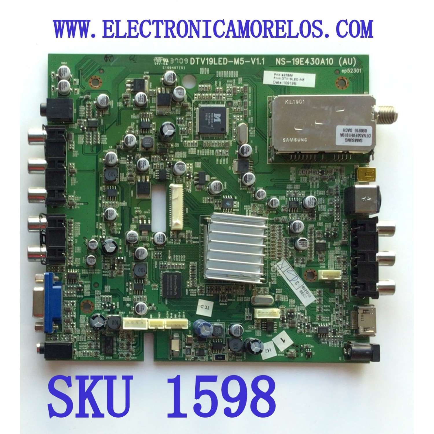 MAIN PARA TV INSIGNIA / NUMERO DE PARTE DTV19LED-M6 / DTV19LED-M5-V1.1 / MODELO NS-19E430410	